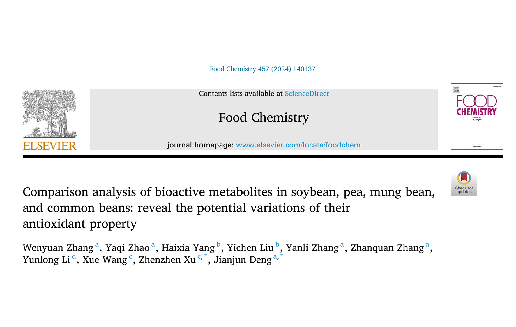 Researchers from IVF-CAAS identified the metabolite compositions in the common beans and their correlations with antioxidant activity